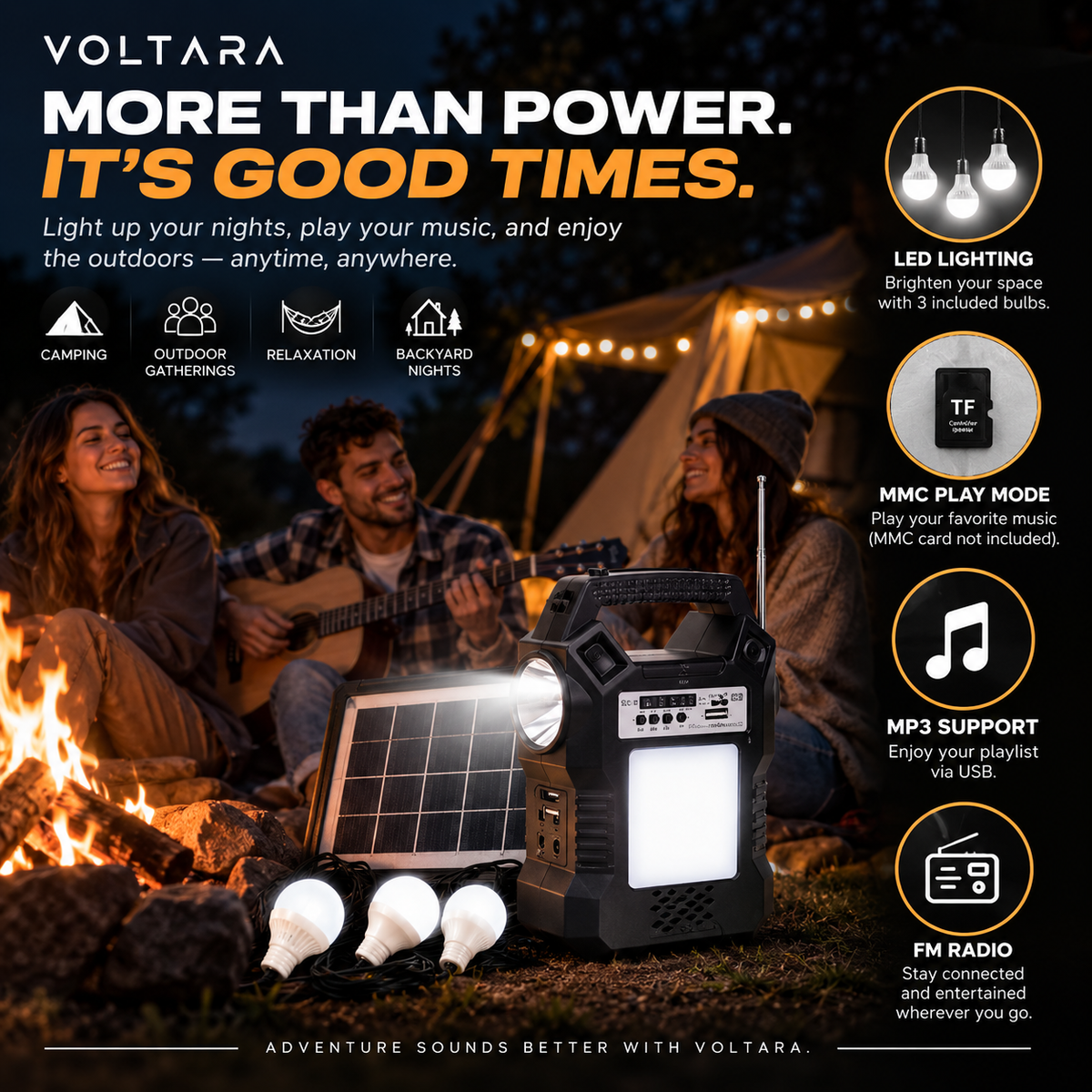 VOLTARA Portable Solar Power & Lighting Station